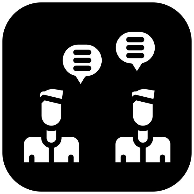 Ilustración del icono vectorial del grupo de chat del icono de la amistad