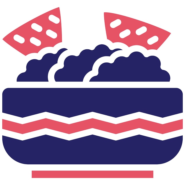 Ilustración del icono vectorial de guacamole del conjunto de iconos de World Cuisine