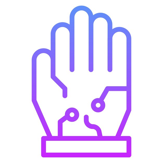 Ilustración del icono vectorial de guantes con alambre del conjunto de iconos de procesos industriales