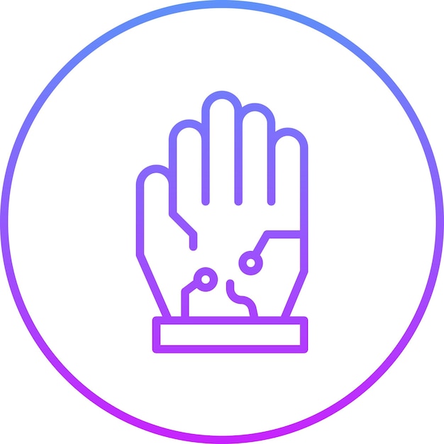 Ilustración del icono vectorial de guantes con alambre del conjunto de iconos de procesos industriales
