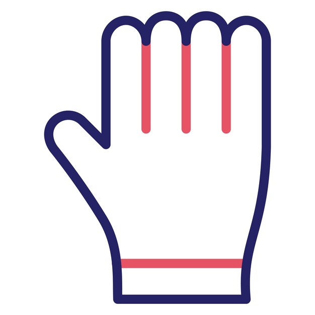 Ilustración del icono vectorial de guantes del conjunto de iconos de protección y seguridad