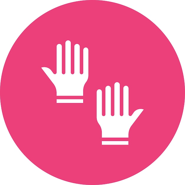 Vector ilustración del icono vectorial de los guantes de limpieza del conjunto de iconos de la rutina de higiene