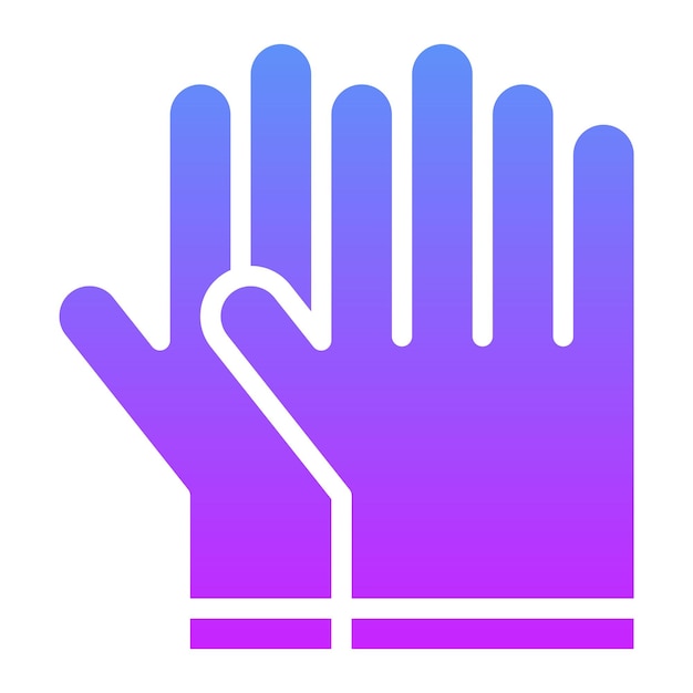 Ilustración del icono vectorial de guantes de trabajo del conjunto de iconos de herramientas de construcción