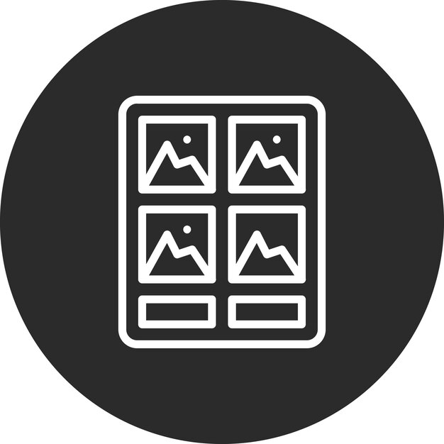 Ilustración del icono vectorial del guión gráfico del conjunto de iconos del cine