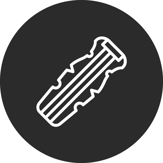 Ilustración del icono vectorial de Guqin del conjunto de iconos de la civilización antigua