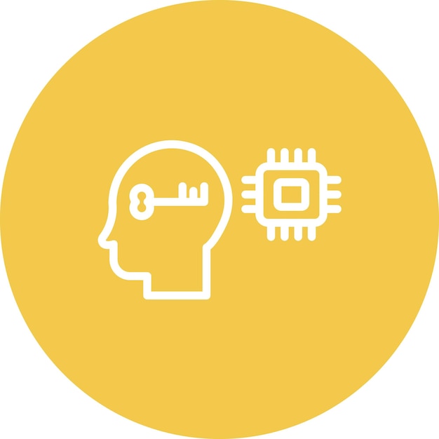 Ilustración del icono vectorial de las habilidades de hacking del conjunto de iconos de análisis de datos