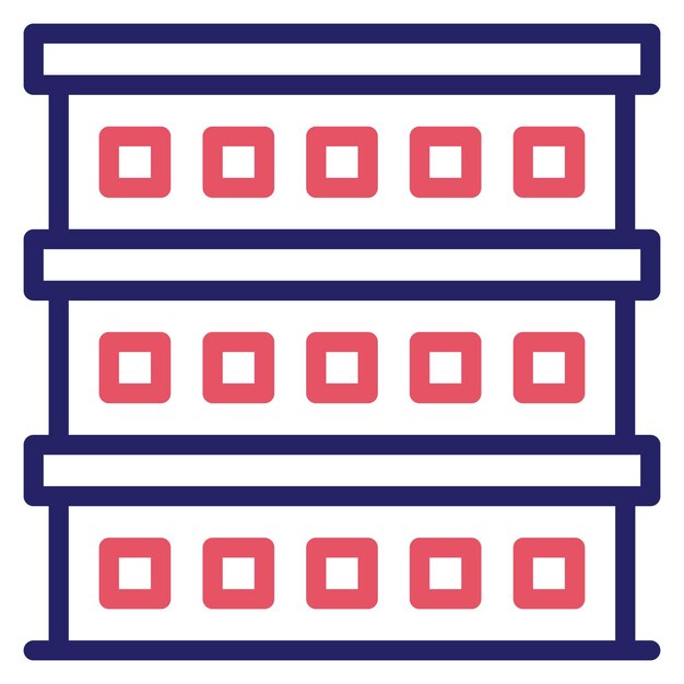 Ilustración del icono vectorial de las habitaciones del conjunto de iconos de gestión de hoteles