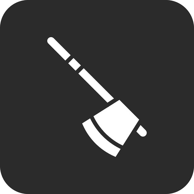 Ilustración del icono vectorial del hacha del conjunto de iconos de la aldea