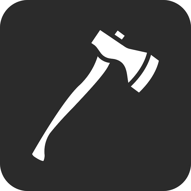 Ilustración del icono vectorial del hacha del conjunto de iconos de herramientas de construcción