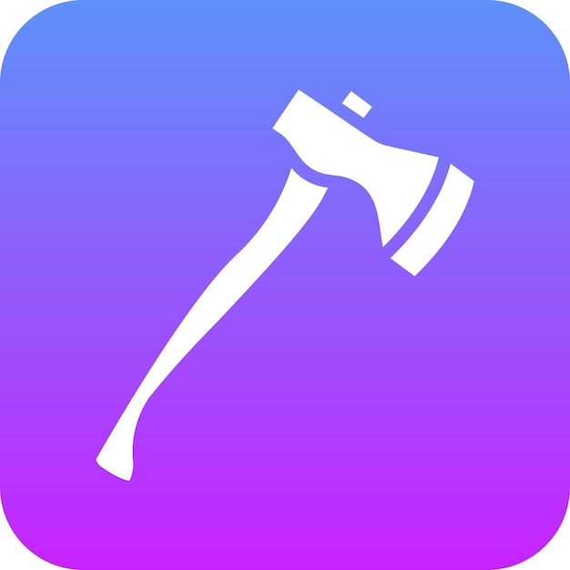 Ilustración del icono vectorial del hacha del conjunto de iconos de herramientas de construcción