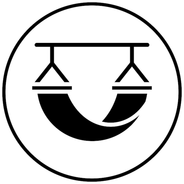 Ilustración del icono vectorial de la hamaca del conjunto de iconos de Outdoor Fun