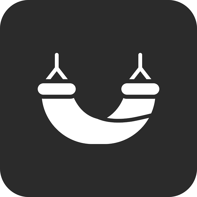 Ilustración del icono vectorial de la hamaca del conjunto de iconos de verano