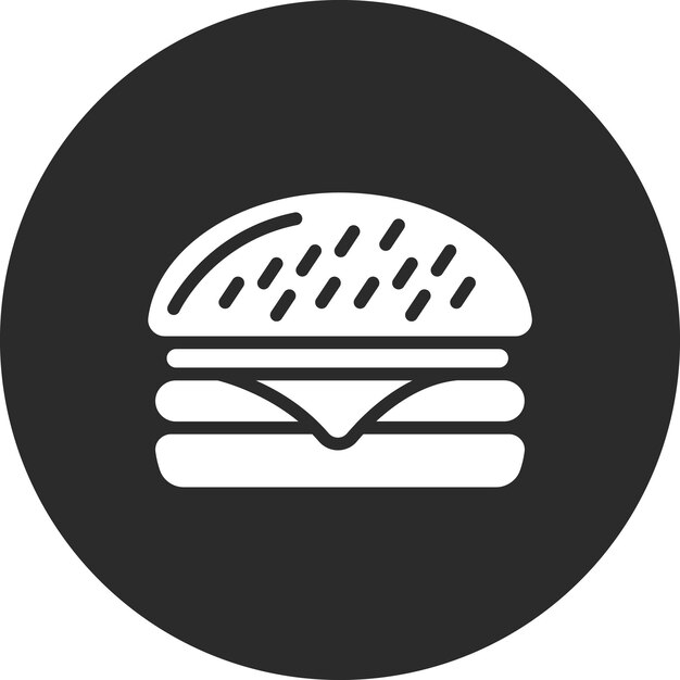 Ilustración del icono vectorial de la hamburguesa del conjunto de iconos de entrega de alimentos