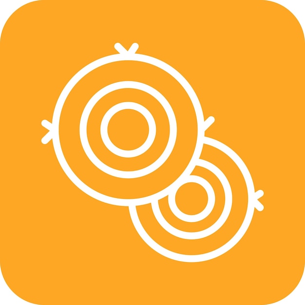 Ilustración del icono vectorial de Hay Bale del conjunto de iconos de Village