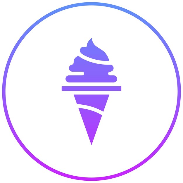 Ilustración de icono vectorial de helado del conjunto de iconos de entrega de alimentos