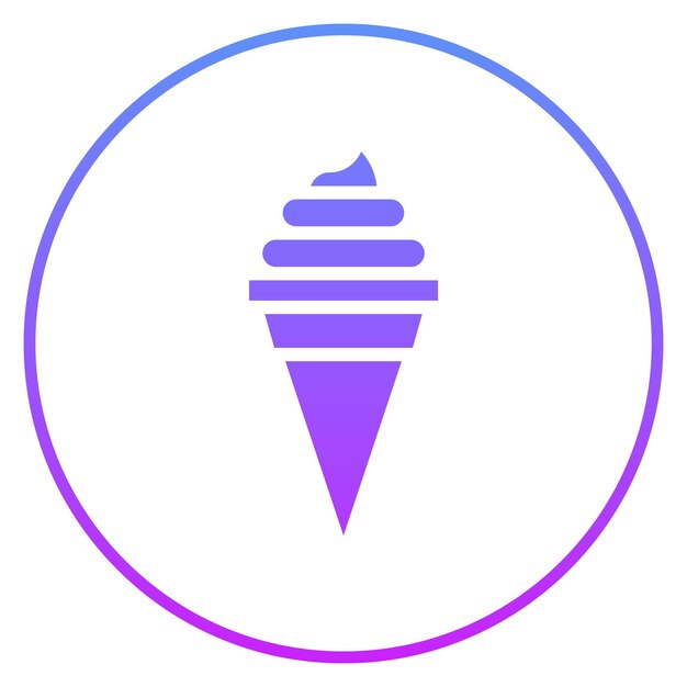 Ilustración del icono vectorial del helado del conjunto de iconos del jardín de infantes