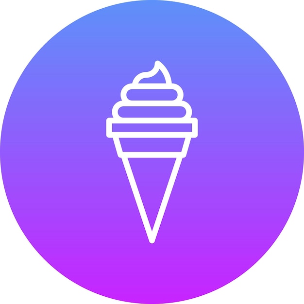 Ilustración del icono vectorial del helado del conjunto de iconos del jardín de infantes