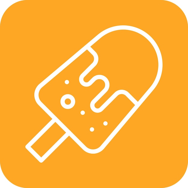 Ilustración de icono vectorial de helado del conjunto de iconos de primavera