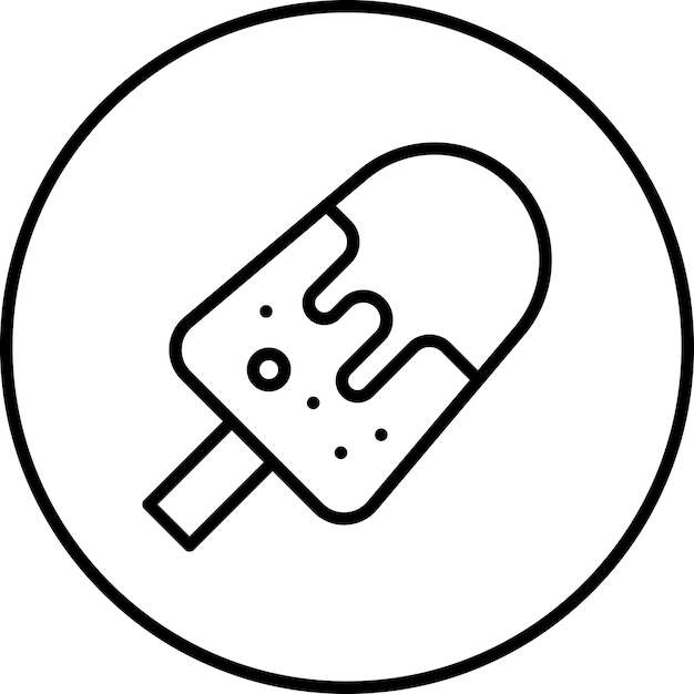 Ilustración de icono vectorial de helado del conjunto de iconos de primavera