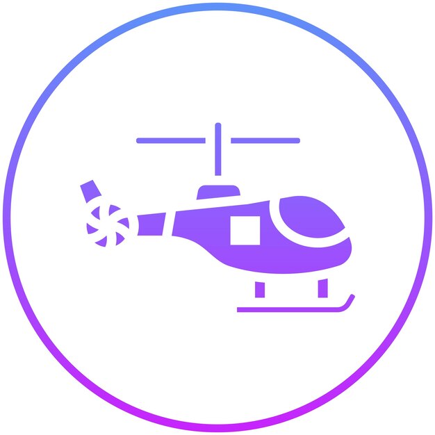 Ilustración del icono vectorial del helicóptero del conjunto de iconos de Auto Racing