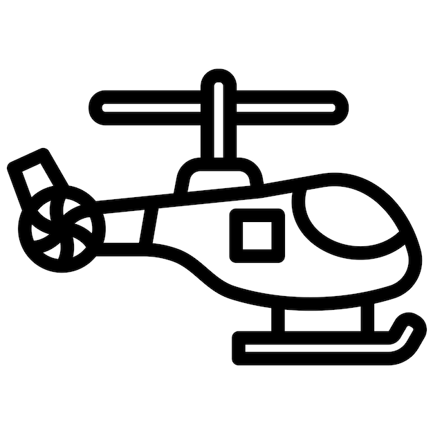 Ilustración del icono vectorial del helicóptero del conjunto de iconos de Auto Racing