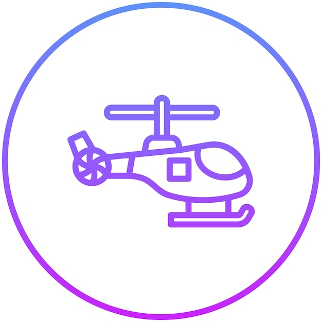 Ilustración del icono vectorial del helicóptero del conjunto de iconos de Auto Racing