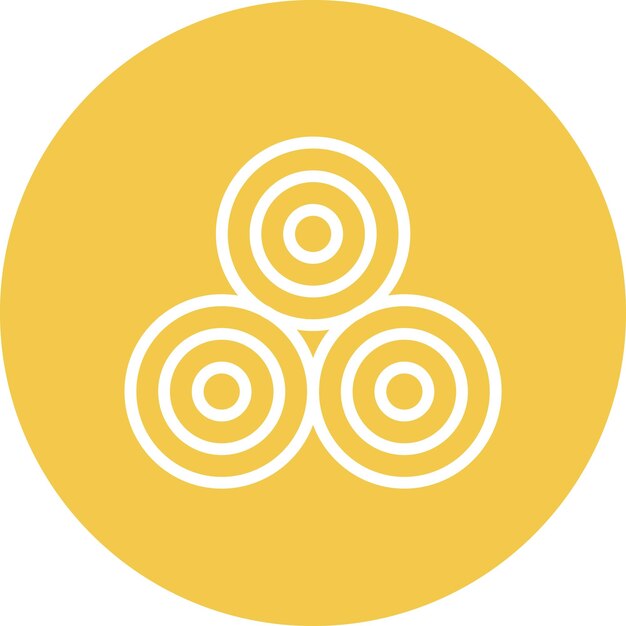 Ilustración del icono vectorial del heno del conjunto de iconos de la agricultura