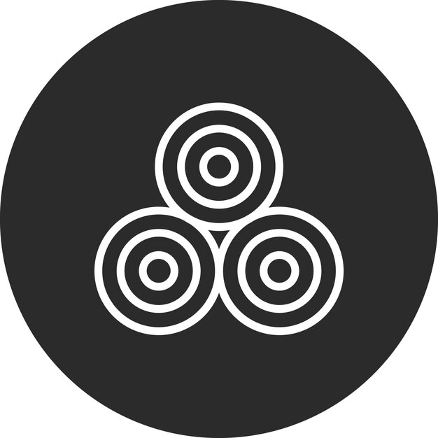 Ilustración del icono vectorial del heno del conjunto de iconos de la agricultura