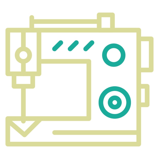 Ilustración del icono vectorial de la herramienta de costura del conjunto de iconos de costura