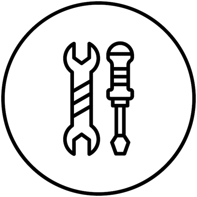 Ilustración del icono vectorial de herramientas del conjunto de iconos de Auto Racing