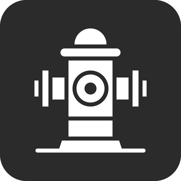 Ilustración del icono vectorial del hidrante del conjunto de iconos de bomberos