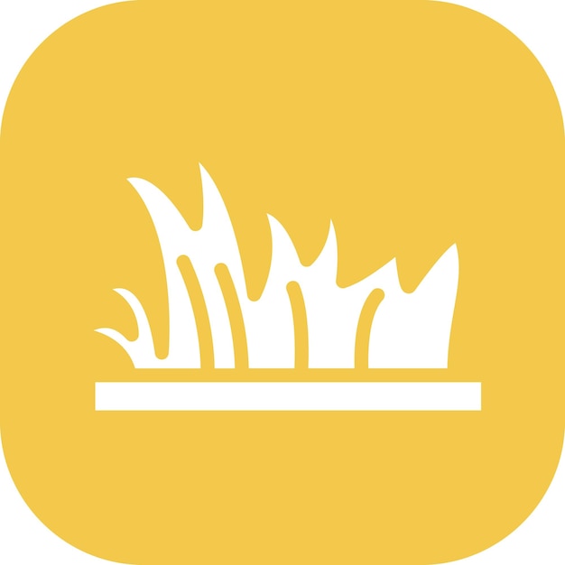 Ilustración del icono vectorial de hierba del conjunto de iconos de otoño