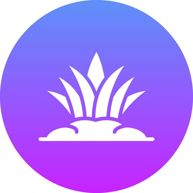 Ilustración del icono vectorial de hierba del conjunto de iconos de primavera