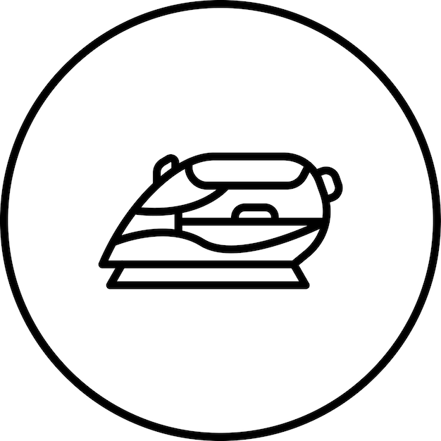 Ilustración del icono vectorial de hierro del conjunto de iconos de dispositivos electrónicos