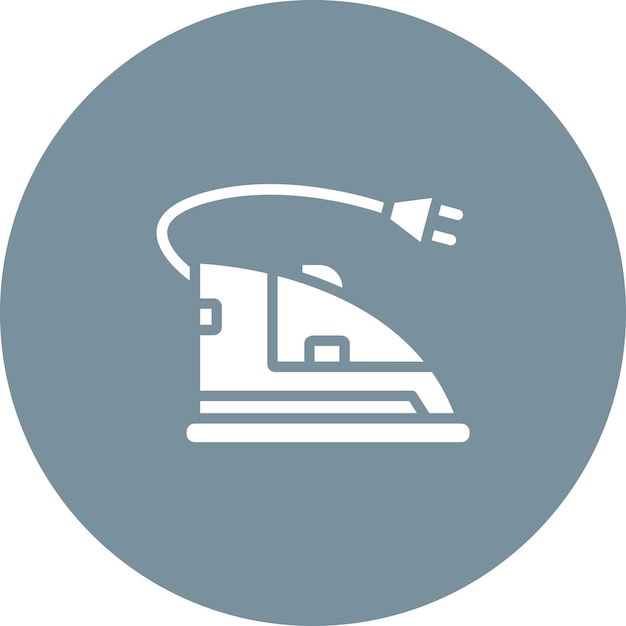 Ilustración del icono vectorial de hierro del conjunto de iconos de limpieza de la casa