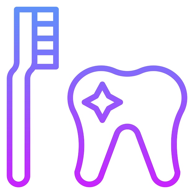 Ilustración del icono vectorial de higiene dental del conjunto de iconos de cuidado dental