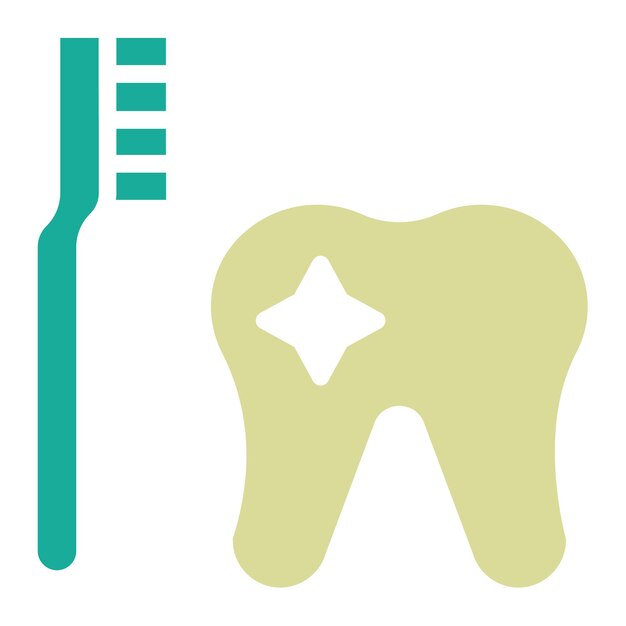 Ilustración del icono vectorial de higiene dental del conjunto de iconos de cuidado dental