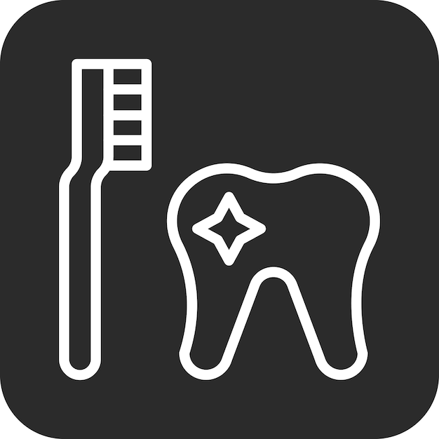 Ilustración del icono vectorial de higiene dental del conjunto de iconos de cuidado dental