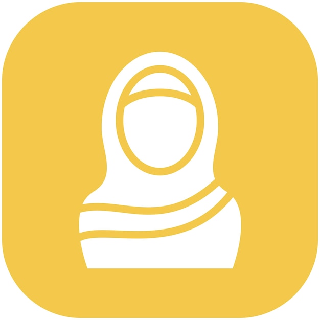 Vector ilustración del icono vectorial del hijab del conjunto de iconos del ramadán