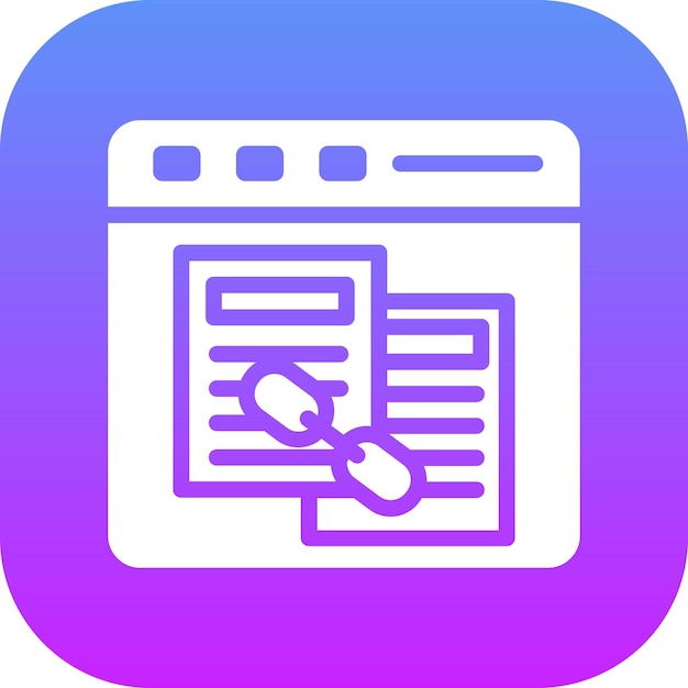Ilustración del icono vectorial de hipervínculo del conjunto de iconos de marketing de OnGRCG
