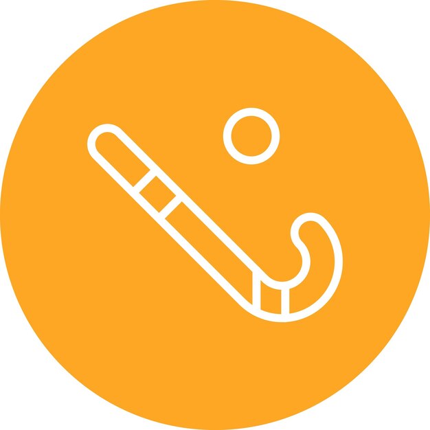 Ilustración del icono vectorial de hockey del conjunto de iconos deportivos