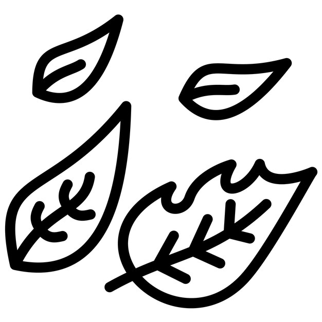 Ilustración del icono vectorial de la hoja caída del conjunto de iconos estacionales