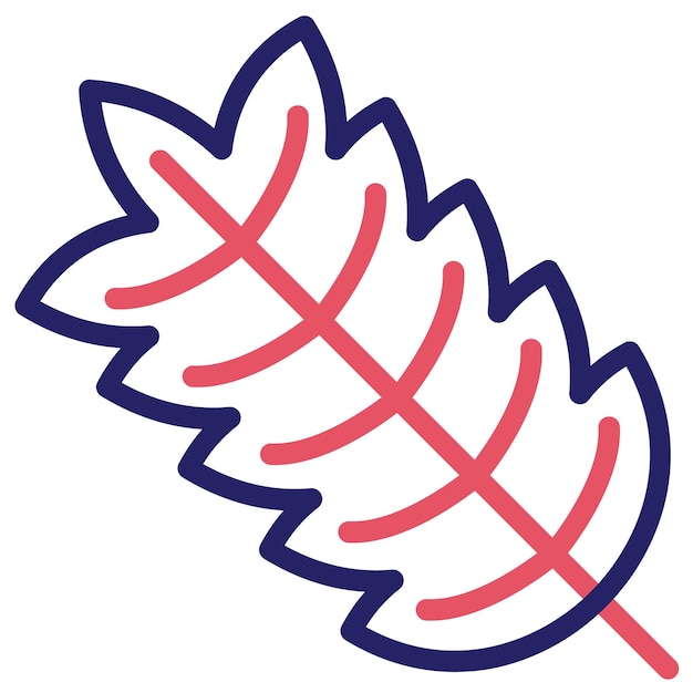 Ilustración del icono vectorial de la hoja del conjunto de iconos del tiempo