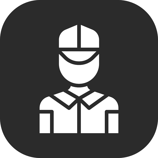 Ilustración del icono vectorial del hombre de la entrega del conjunto de iconos de la entrega de alimentos