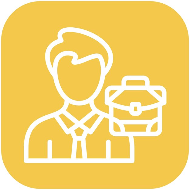 Ilustración del icono vectorial del hombre de negocios del conjunto de iconos de Gig Economy