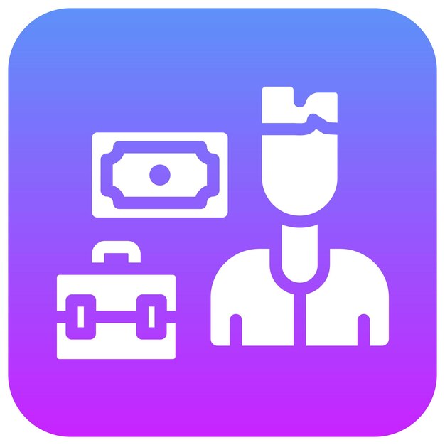 Ilustración del icono vectorial del hombre de negocios corrupto del conjunto de iconos de corrupción