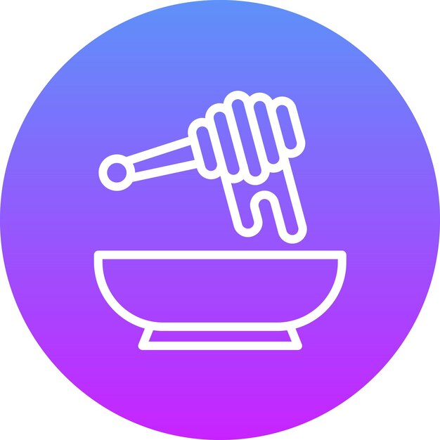 Ilustración del icono vectorial de honey dip del conjunto de iconos de otoño