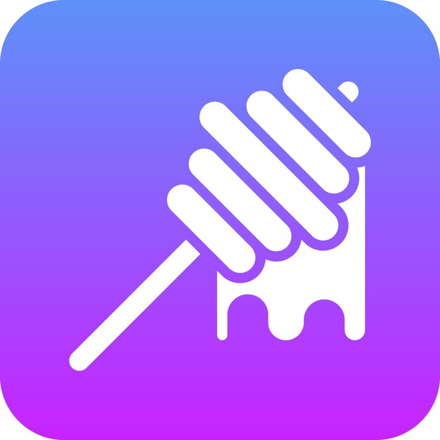 Ilustración del icono vectorial Honey Dipper del conjunto de iconos de la mañana y el desayuno