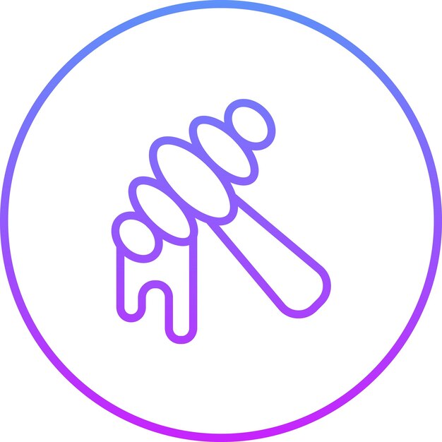 Ilustración del icono vectorial de Honey Stick del conjunto de iconos de dulces y dulces