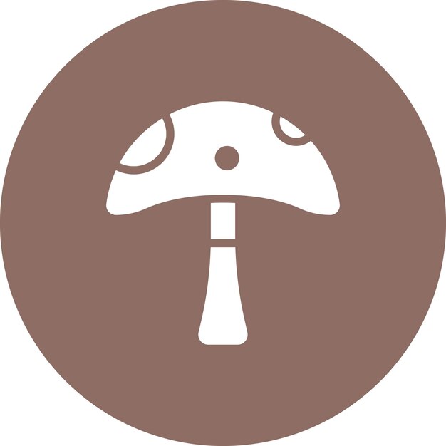 Ilustración del icono vectorial del hongo de primavera del conjunto de iconos de primavera
